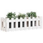 vidaXL Lit surélevé de jardin design de clôture 100x30x30cm pin massif