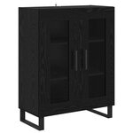 vidaXL Haut Armoire Chêne noir 69 5 x 34 x 180 cm Bois d'ingénierie