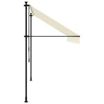 vidaXL Auvent rétractable crème 300x150 m tissu et acier