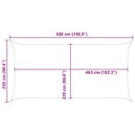 vidaXL Voile d'ombre Jaune et blanc 5 x 2 5 m 100   polyester Oxford