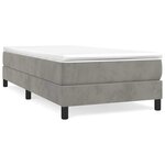 vidaXL Cadre de lit sans matelas gris clair 90x200 cm velours