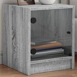 vidaXL Tables de chevet et portes vitrées 2Pièces sonoma gris 35x37x42cm