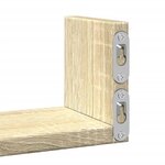 vidaXL Étagères murales 3 Pièces chêne sonoma bois d'ingénierie