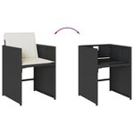 vidaXL Ensemble à manger de jardin coussins 5Pièces Noir Résine tressée