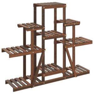vidaXL Support à fleurs 110x25x96 cm bois massif de sapin