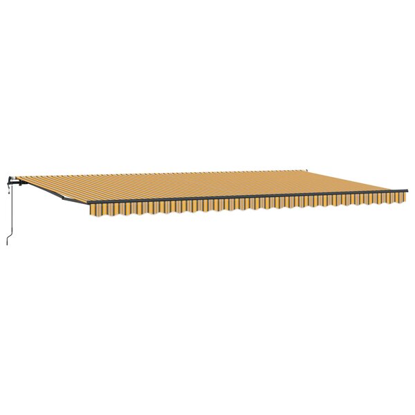 vidaXL Auvent Rétractable Multicolore 600 × 350 cm Tissu et Aluminium