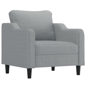 vidaXL Fauteuil Gris clair 60 cm Tissu