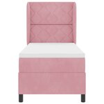vidaXL Lit à ressorts avec matelas Rose 80 x 200 cm Velours