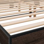 vidaXL Cadre de lit sans matelas chêne marron 200x200 cm