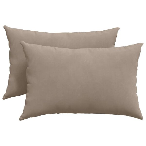 vidaXL Coussins de canapé 2 Pièces Taupe 60 x 40 cm tissu