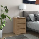 vidaXL Table de chevet Chêne sonoma 40x35x62 5 cm bois d'ingénierie