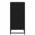 vidaXL Buffet Chêne noir 35 5 x 35 x 76 cm