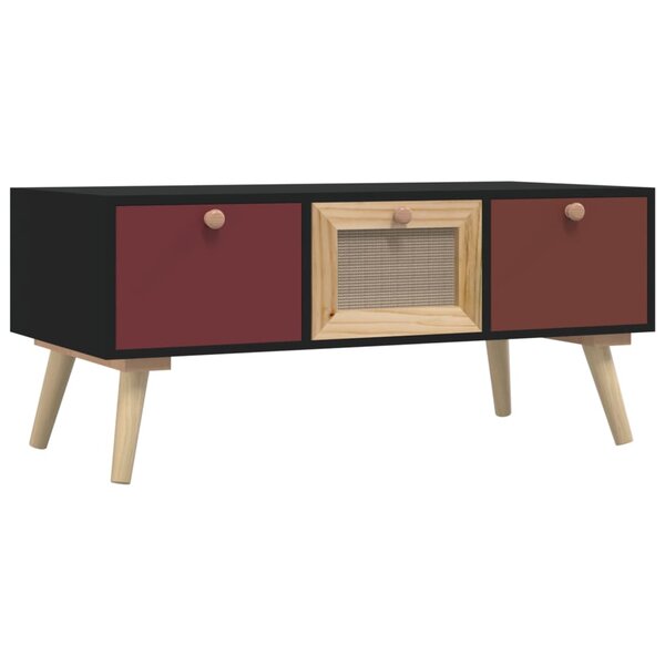 vidaXL Table basse avec tiroirs 80x40x35 5 cm bois d'ingénierie