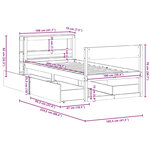 vidaXL Cadre de lit sans matelas cire marron 100x200cm bois pin massif