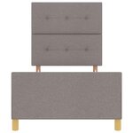 vidaXL Cadre de lit avec tête de lit Taupe 100 x 200 cm tissu