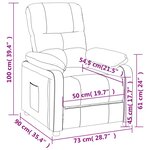 vidaXL Fauteuil inclinable Noir Tissu