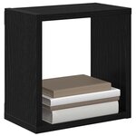 vidaXL Étagères Murales avec étagère 2 Pièces Chêne noir 26 x 15 x 26 cm