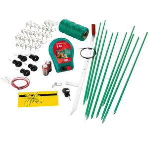 Kerbl clôture électrique hobbyset avec électrificateur batterie 441151