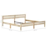 vidaXL Cadre de lit sans matelas bois de manguier massif 200 cm