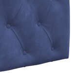 vidaXL Tête de lit suspendue Bleu police Velours