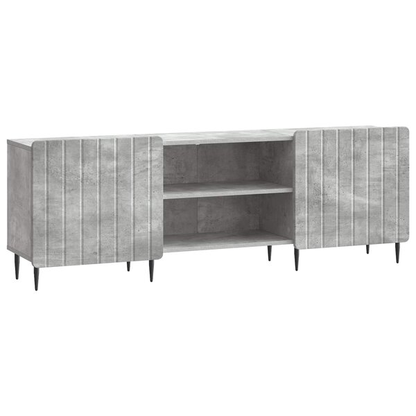 vidaXL Meuble TV Gris béton 150 x 31 x 52 cm Bois d'ingénierie
