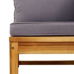 vidaXL Salon de jardin 6 Pièces avec coussins bois d'acacia solide