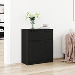Buffet en Chêne Noir 60x30x70 cm en Bois d'Ingénierie