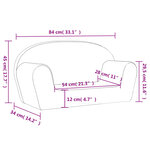 vidaXL Canapé enfants 2 places gris clair avec étoiles peluche douce