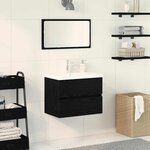 vidaXL Cabinet de lavabo Chêne noir 60 x 39 x 62 cm Bois d'ingénierie