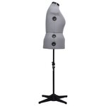 vidaXL Mannequin de robe ajustable pour femme Gris L Taille 44-50