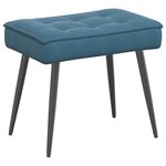vidaXL Chaise de relaxation avec tabouret Bleu Velours
