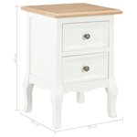 vidaXL Tables de chevet 2 Pièces blanc 35x30x49 cm MDF