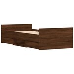 vidaXL Cadre de lit tête de lit et pied de lit chêne marron 90x200 cm