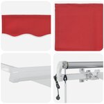 vidaXL Auvent Rétractable Automatique Rouge 500x350 cm