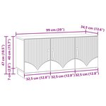 vidaXL Meuble TV Blanc brillant 99 x 34 5 x 47 cm Bois d'ingénierie
