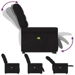 vidaXL Fauteuil de massage inclinable Noir Tissu