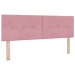 Lit Box Spring vidaXL avec Matelas et LED Rose 160x200 cm Velours