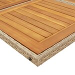 vidaXL Ensemble à manger de jardin et coussins 7 Pièces beige poly rotin