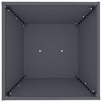 vidaXL Jardinières sur pilier   2 pièces avec bol anthracite  dimensions 40x40x100 cm en acier.