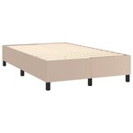 vidaXL Sommier à lattes de lit avec matelas Cappuccino 120x200 cm
