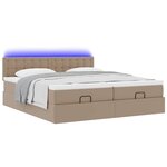 VidaXL Cadre de lit ottoman et matelas cappuccino 160x200cm similicuir