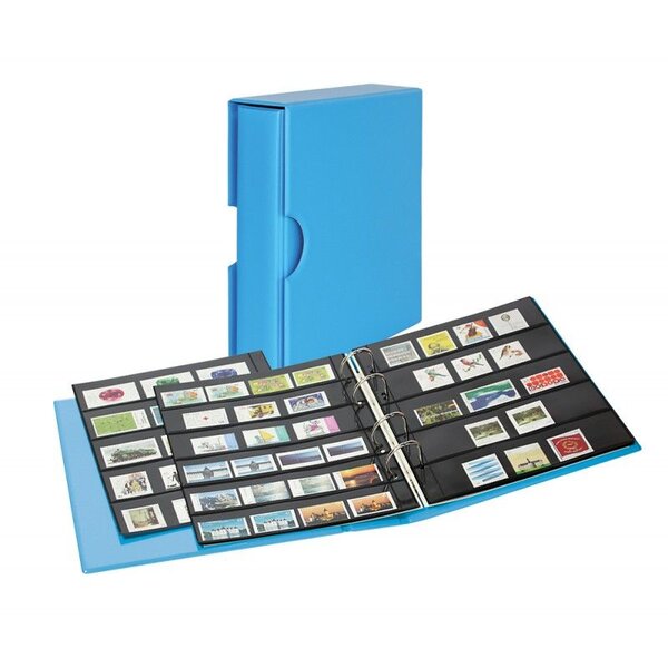 Album Publica M Color Lindner pour timbres-postes. Couleur - Bleu NAUTIC