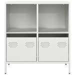vidaXL Buffet blanc 68x39x73 5 cm acier laminé à froid