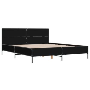 vidaXL Cadre de lit sans matelas noir 140x200 cm