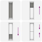 vidaXL Store plissé noir 50x200 cm largeur du tissu 49 4 cm polyester