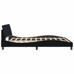 vidaXL Cadre de lit Dover noir 180x200 cm velours