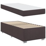 vidaXL Cadre de lit avec matelas Marron foncé 100 x 200 cm tissu