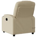 vidaXL Fauteuil inclinable en tissu crème