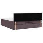 VidaXL Cadre de lit ottoman avec matelas marron foncé 200x200 cm tissu