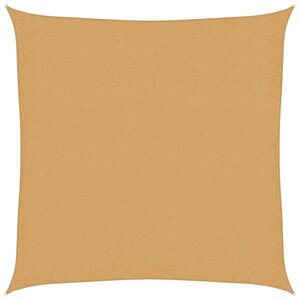 vidaXL Voile d'ombrage 160 g/m² carré sable 3 6x3 6 m PEHD